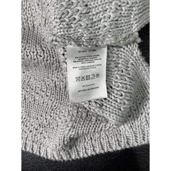 Moth Tank Top Womens M Silver Anthropologie Sana Open Sweater Knit Metallic Foil - Picture 5 of 7